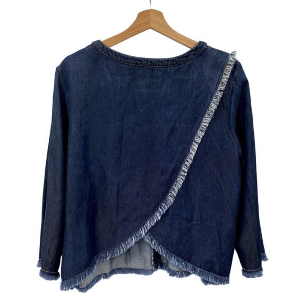 Maven‎ West chambray split back blouse